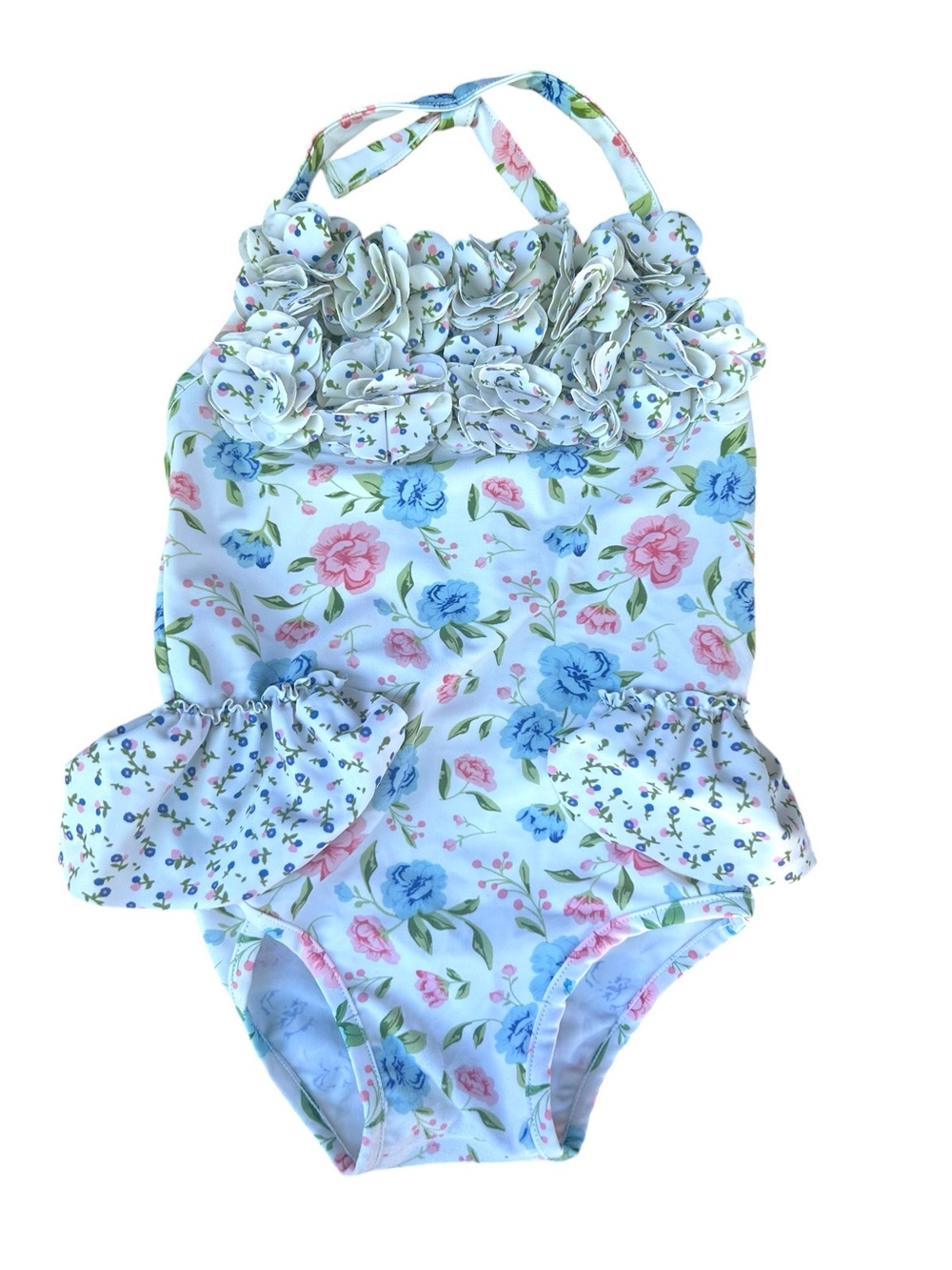 Mudpie Girls’ Onepiece‎ Swimsuit Floral With Ruffles 4 Years